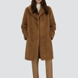 Herno Soft Alternative Fur Coat Size 42